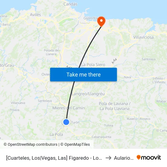 [Cuarteles, Los|Vegas, Las]  Figaredo - Los Cuarteles [Cta 03214] to Aulario Norte map