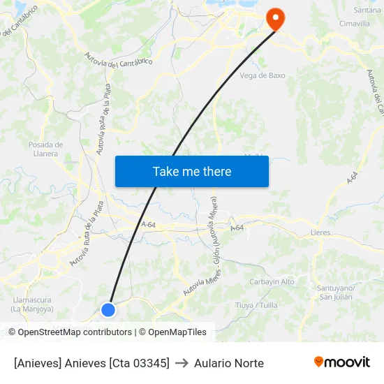 [Anieves]  Anieves [Cta 03345] to Aulario Norte map