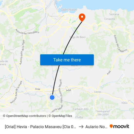 [Orial]  Hevia - Palacio Masaveu [Cta 03490] to Aulario Norte map