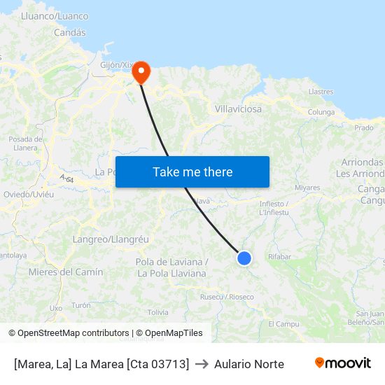 [Marea, La]  La Marea [Cta 03713] to Aulario Norte map