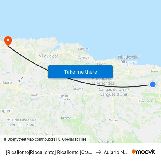 [Ricaliente|Riocaliente]  Ricaliente [Cta 03772] to Aulario Norte map