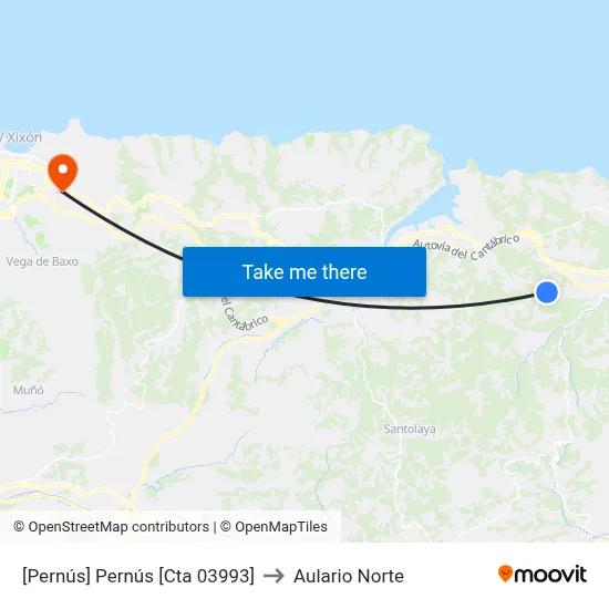 [Pernús]  Pernús [Cta 03993] to Aulario Norte map