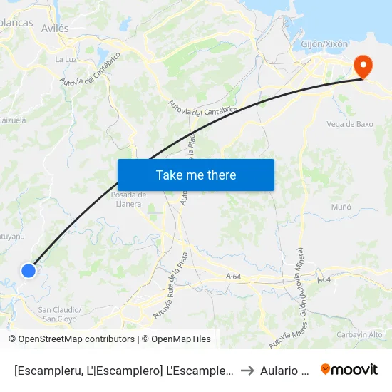 [Escampleru, L'|Escamplero]  L'Escampleru [Cta 04115] to Aulario Norte map