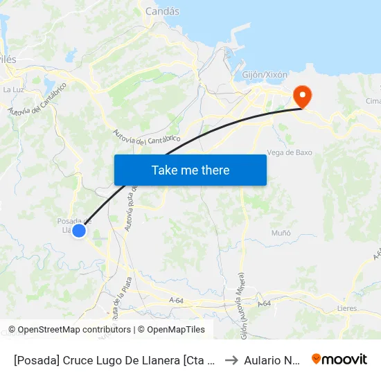 [Posada]  Cruce Lugo De Llanera [Cta 04135] to Aulario Norte map