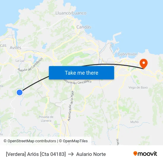 [Verdera]  Arlós [Cta 04183] to Aulario Norte map