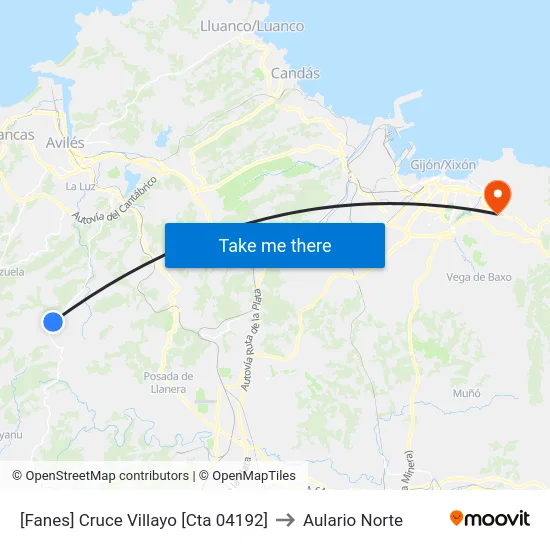 [Fanes]  Cruce Villayo [Cta 04192] to Aulario Norte map