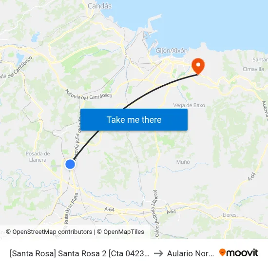 [Santa Rosa]  Santa Rosa 2 [Cta 04238] to Aulario Norte map