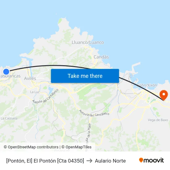 [Pontón, El]  El Pontón [Cta 04350] to Aulario Norte map