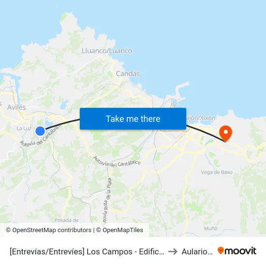 [Entrevías/Entrevíes]  Los Campos - Edificio Horanso [Cta 04378] to Aulario Norte map