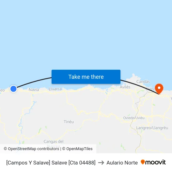 [Campos Y Salave]  Salave [Cta 04488] to Aulario Norte map