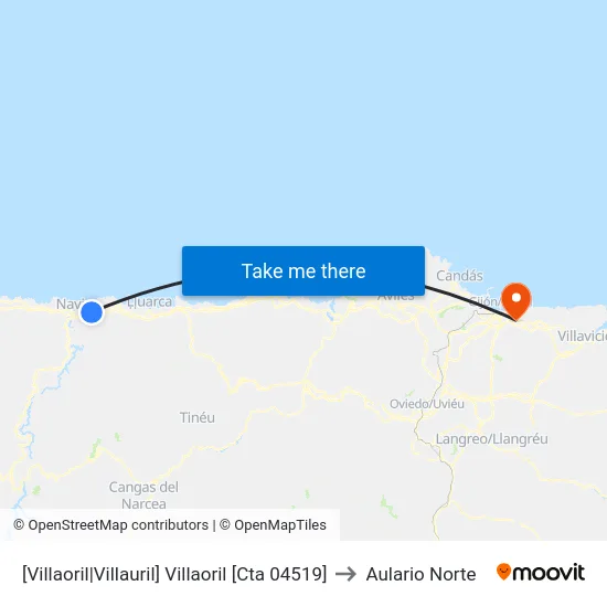[Villaoril|Villauril]  Villaoril [Cta 04519] to Aulario Norte map