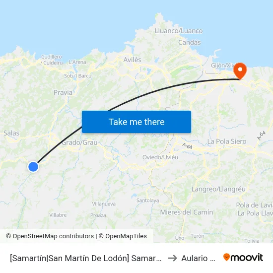 [Samartín|San Martín De Lodón]  Samartín [Cta 04734] to Aulario Norte map