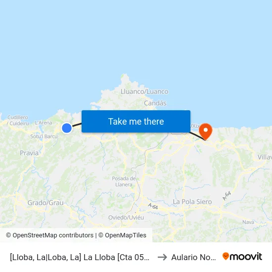 [Lloba, La|Loba, La]  La Lloba [Cta 05105] to Aulario Norte map