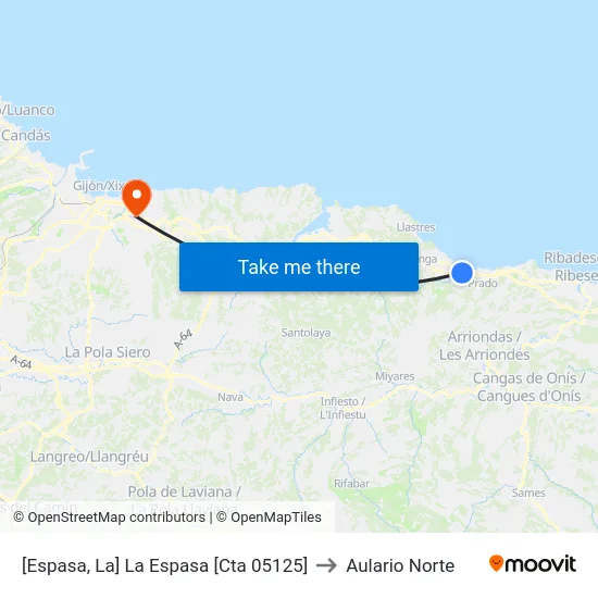 [Espasa, La]  La Espasa [Cta 05125] to Aulario Norte map