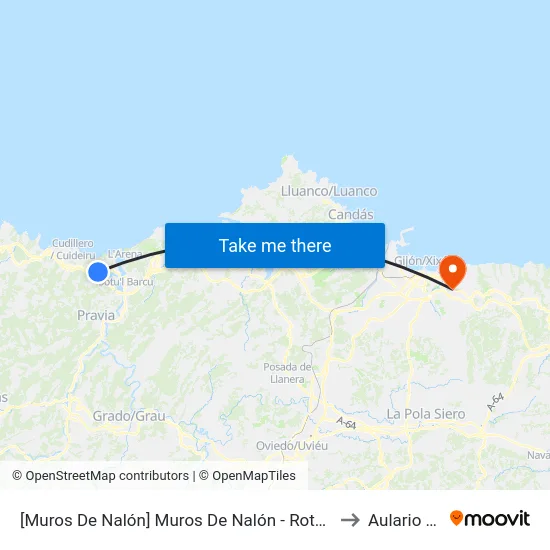 [Muros De Nalón]  Muros De Nalón - Rotonda [Cta 05143] to Aulario Norte map