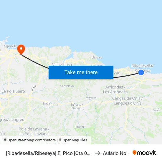 [Ribadesella/Ribeseya]  El Pico [Cta 05159] to Aulario Norte map