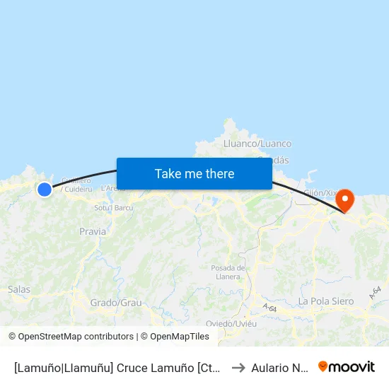 [Lamuño|Llamuñu]  Cruce Lamuño [Cta 05169] to Aulario Norte map