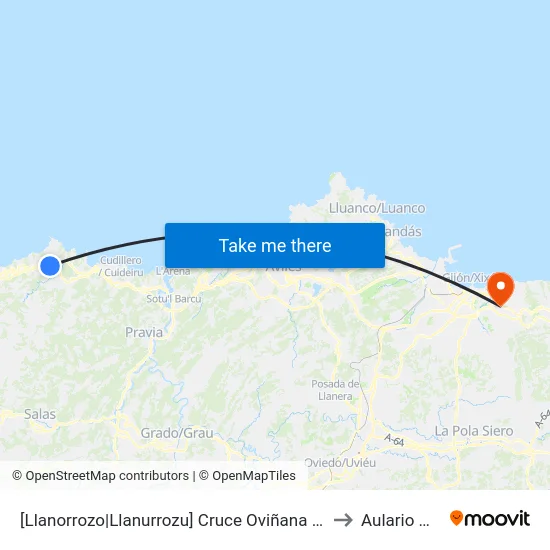 [Llanorrozo|Llanurrozu]  Cruce Oviñana [Cta 05171] to Aulario Norte map