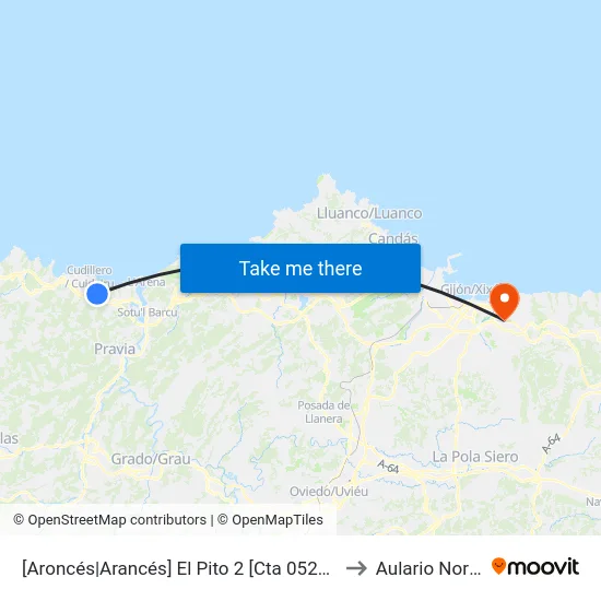 [Aroncés|Arancés]  El Pito 2 [Cta 05267] to Aulario Norte map