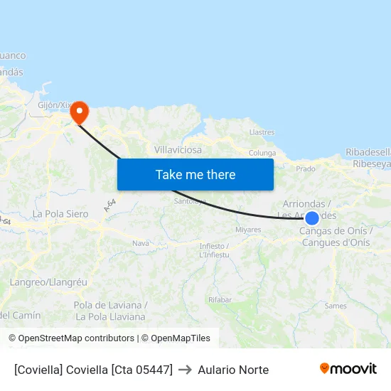 [Coviella]  Coviella [Cta 05447] to Aulario Norte map