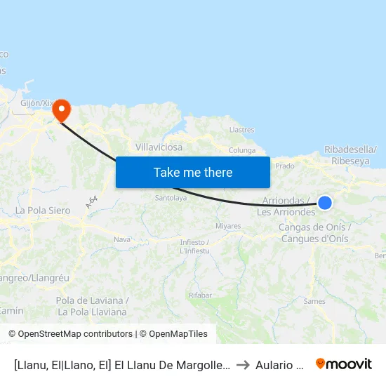 [Llanu, El|Llano, El]  El Llanu De Margolles [Cta 05452] to Aulario Norte map