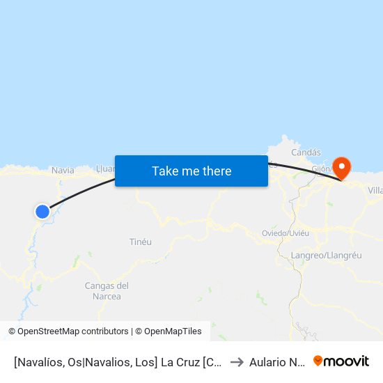 [Navalíos, Os|Navalios, Los]  La Cruz [Cta 05796] to Aulario Norte map