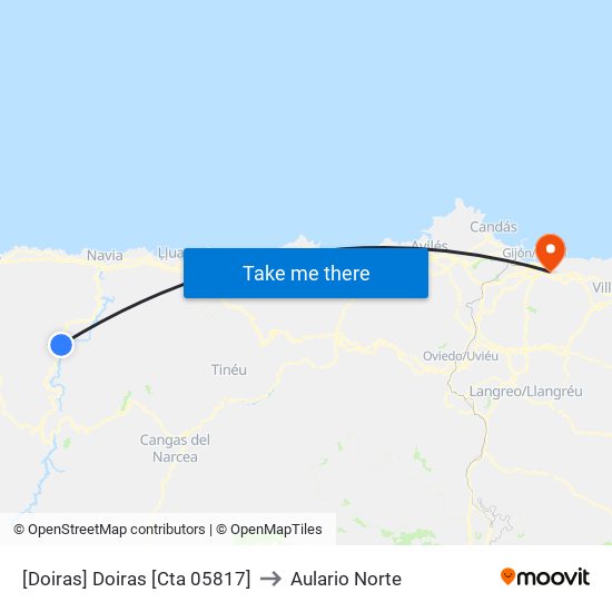 [Doiras]  Doiras [Cta 05817] to Aulario Norte map