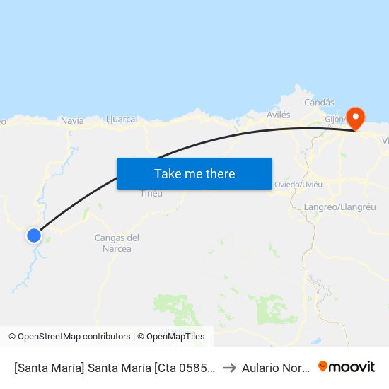 [Santa María]  Santa María [Cta 05859] to Aulario Norte map