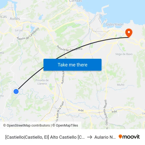 [Castiello|Castiello, El]  Alto Castiello [Cta 06353] to Aulario Norte map