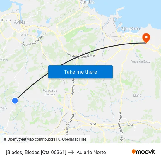 [Biedes]  Biedes [Cta 06361] to Aulario Norte map