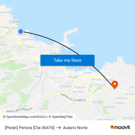 [Perán]  Perlora [Cta 06476] to Aulario Norte map