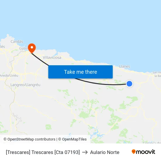 [Trescares]  Trescares [Cta 07193] to Aulario Norte map