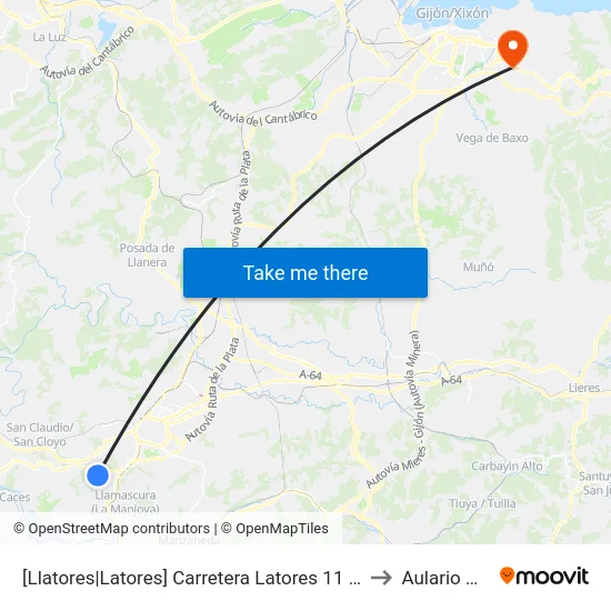 [Llatores|Latores]  Carretera Latores 11 [Cta 07608] to Aulario Norte map