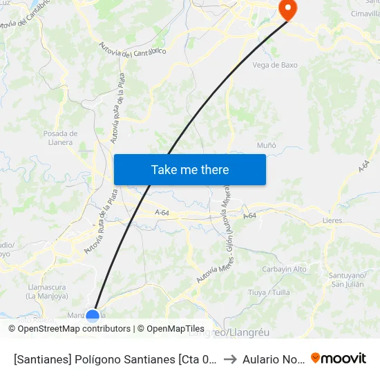 [Santianes]  Polígono Santianes [Cta 07698] to Aulario Norte map