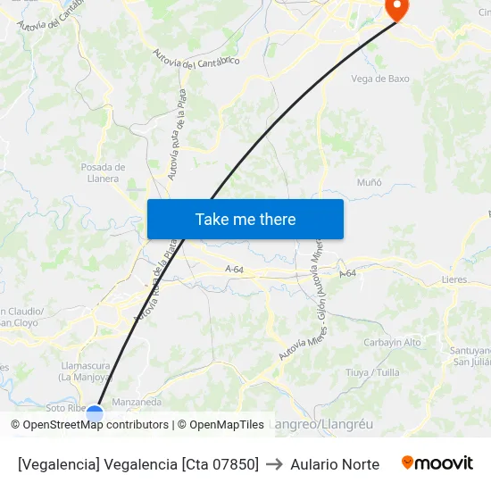 [Vegalencia]  Vegalencia [Cta 07850] to Aulario Norte map