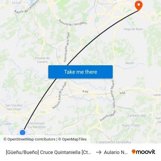 [Güeñu/Bueño]  Cruce Quintaniella [Cta 07856] to Aulario Norte map