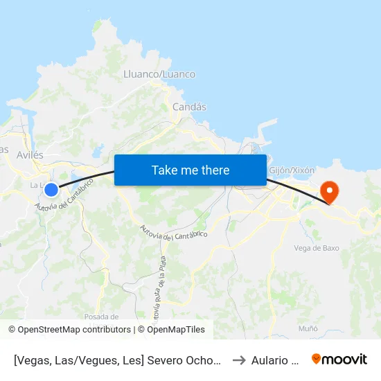 [Vegas, Las/Vegues, Les]  Severo Ochoa [Cta 07875] to Aulario Norte map