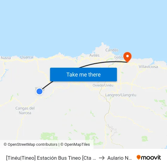 [Tinéu|Tineo]  Estación Bus Tineo [Cta 10028] to Aulario Norte map