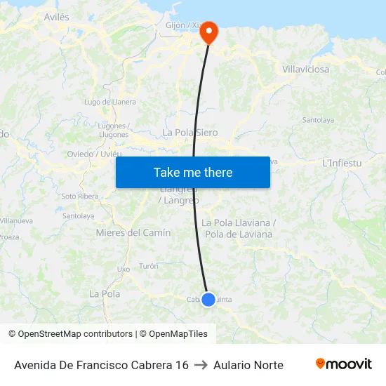 Avenida De Francisco Cabrera 16 to Aulario Norte map