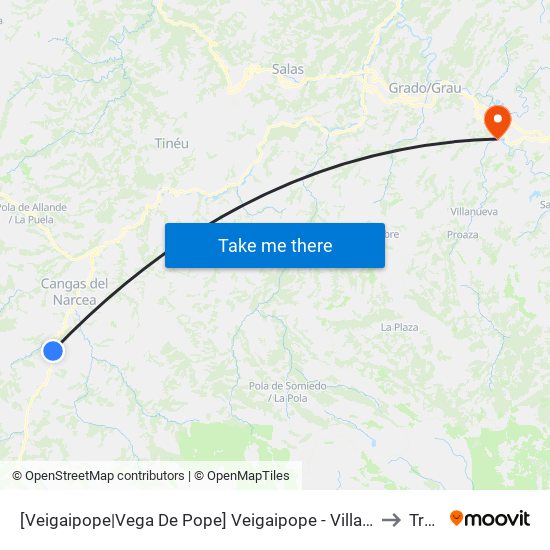[Veigaipope|Vega De Pope]  Veigaipope - Villaconejos [Cta 16284] to Trubia map