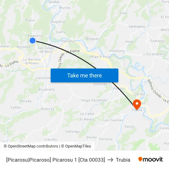 [Picarosu|Picaroso]  Picarosu 1 [Cta 00033] to Trubia map