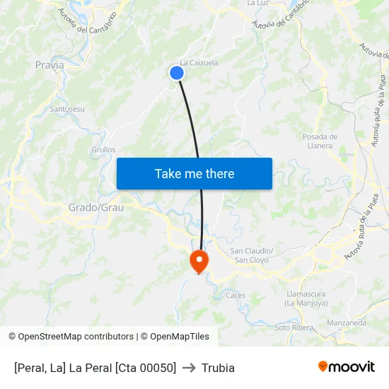 [Peral, La]  La Peral [Cta 00050] to Trubia map