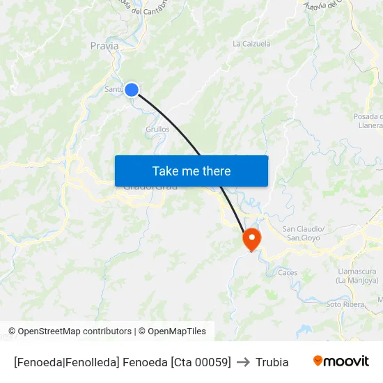 [Fenoeda|Fenolleda]  Fenoeda [Cta 00059] to Trubia map