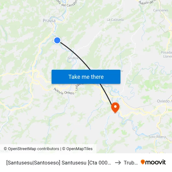 [Santusesu|Santoseso]  Santusesu [Cta 00060] to Trubia map