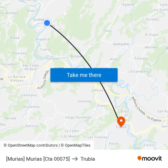 [Murias]  Murias [Cta 00075] to Trubia map