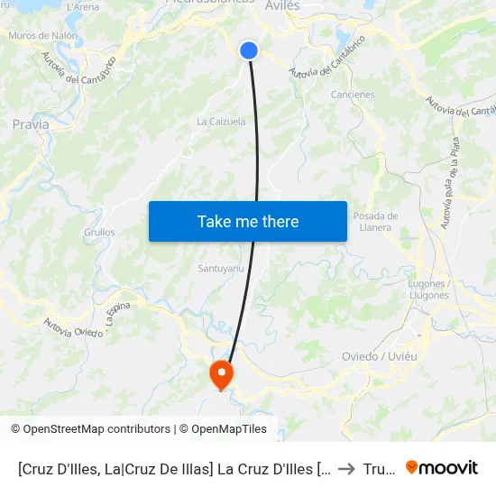 [Cruz D'Illes, La|Cruz De Illas]  La Cruz D'Illes [Cta 00130] to Trubia map
