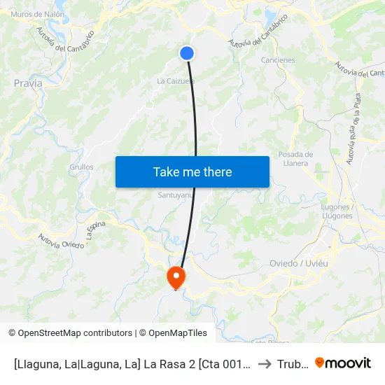 [Llaguna, La|Laguna, La]  La Rasa 2 [Cta 00166] to Trubia map