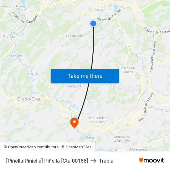 [Piñella|Piniella]  Piñella [Cta 00188] to Trubia map