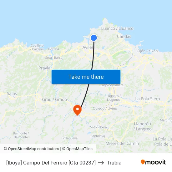[Iboya]  Campo Del Ferrero [Cta 00237] to Trubia map