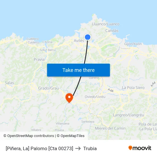 [Piñera, La]  Palomo [Cta 00273] to Trubia map